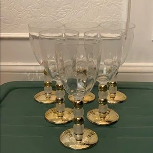 Set of six festive acrylic stemware